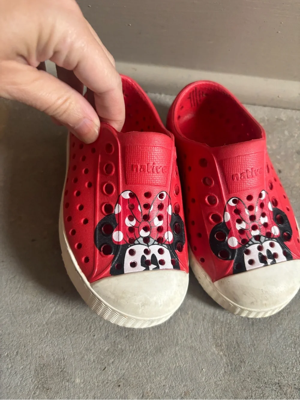 DisneyxNative Kids Red‎ Slip-On Casual Shoe Minnie